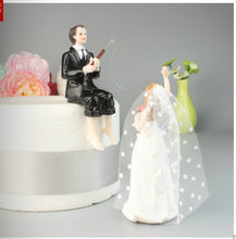 Load image into Gallery viewer, Assorted Styles Bride and Groom Wedding Cake Topper Figurines with Tulle Veil Detail