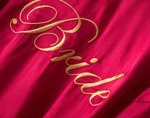 Load image into Gallery viewer, Embroidered High Quality Brides or Bridesmaids Bathrobe