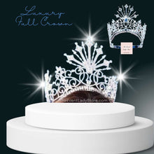 Load image into Gallery viewer, Luxurious Stargazer Large Crown Austrian Rhinestones Crystal Diadem