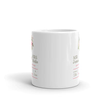 Load image into Gallery viewer, White Glossy Personalized Coffee Wedding Mug with Pink Floral Design