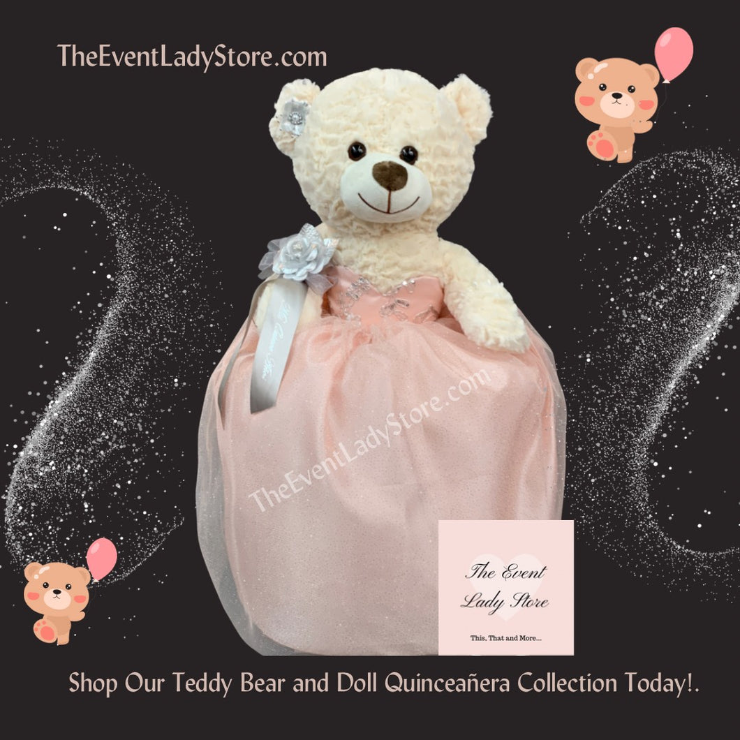 Custom Teddy Bear for Quinceañeras or Brides