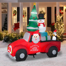 Load image into Gallery viewer, Christmas Decoration Inflatable Red Santa Truck
