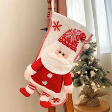 Load image into Gallery viewer, Christmas Stockings- Snowgirl and Santa
