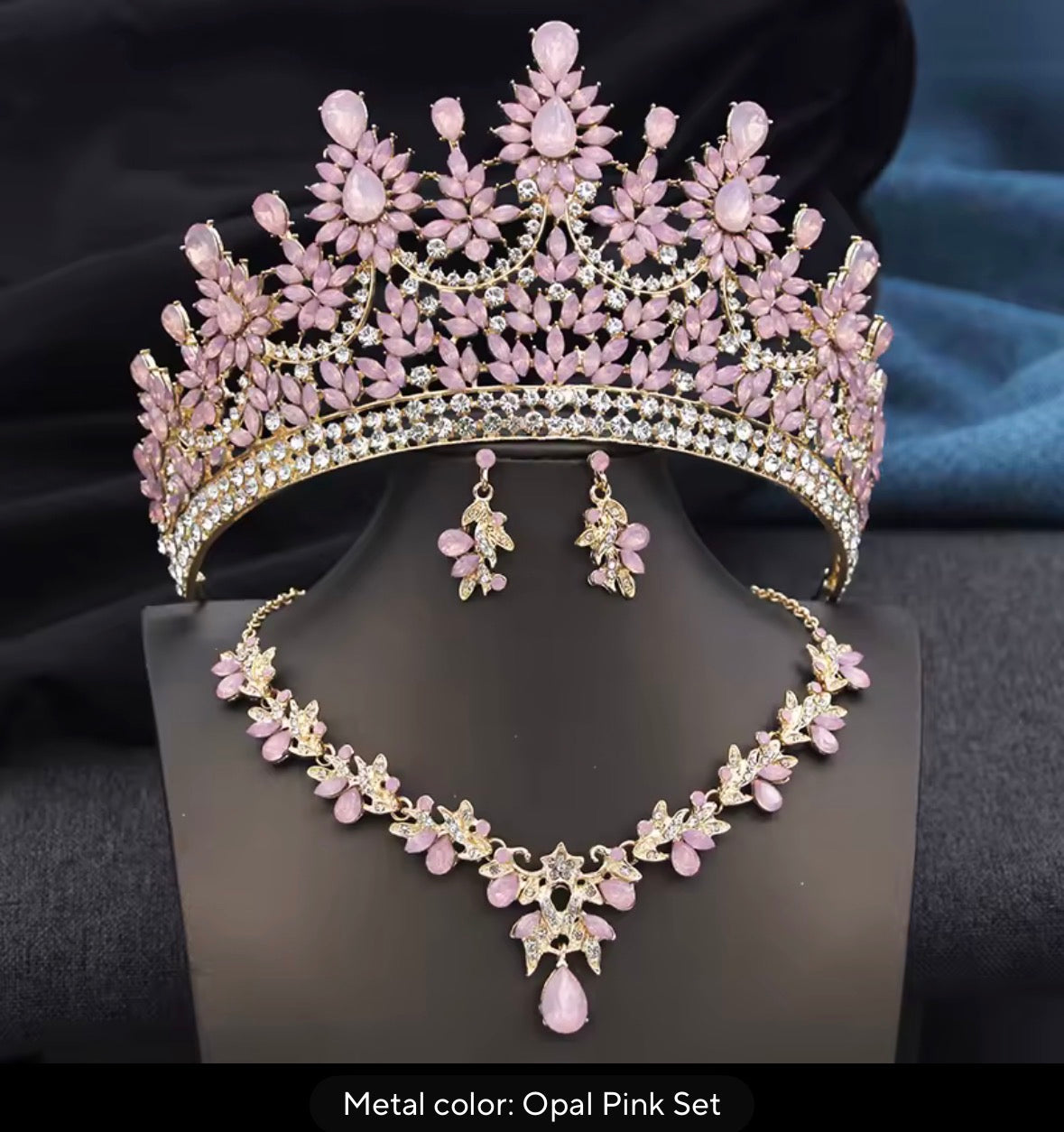 Lovely Icy Pink Tiara and Jewelry Set – The Event Lady Store