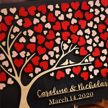 Load image into Gallery viewer, Personalized Tree Heart Design Wedding Guest Book Sign-In Frame
