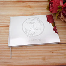 Load image into Gallery viewer, Personalized Acrylic Mirror Party Guest Book with Custom Names And Date
