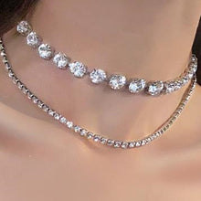 Load image into Gallery viewer, Crystal Rhinestone Bow Pendant Choker Necklace and Other Styles -Gifts For Any Occasion-Bridesmaids-Wedding Accessories
