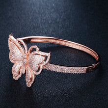 Load image into Gallery viewer, Quality Cubic Zirconia Big Butterfly Shape Open Cuff Bangle - Jewelry Fashion Accessories
