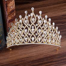 Load image into Gallery viewer, Luxury Waves of Glitter Royal Tiara-Crown for Bride or Quinceanera - Prom - Pageant
