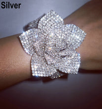 Load image into Gallery viewer, Flower or Bow Shape Rhinestone Rose Wrist Corsages- Bracelets
