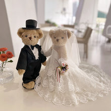 Load image into Gallery viewer, Here Comes the Bride and Groom Teddy Bear Couple
