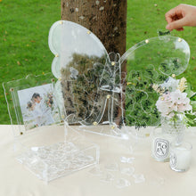 Load image into Gallery viewer, Acrylic Clear Butterfly Guest Wish Drop Frame for Wedding or Quinceanera - Guest Book Alternative
