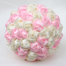 Load image into Gallery viewer, High-Quality Hand-Made Rose Ribbon Hand Bouquets for Wedding Bride-Bridesmaids-Quinceanera 
