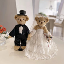 Load image into Gallery viewer, Here Comes the Bride and Groom Teddy Bear Couple
