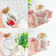 Load image into Gallery viewer, Clear Small Glass Bottle Container with Cork for Decorations- Party Favors- Crafts - Lot of Six Pieces
