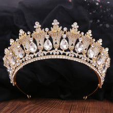 Load image into Gallery viewer, Baroque Stately Luxury Crown-Tiara-Quinceanera-Bridal-Wedding Hair Accessories and Jewelry
