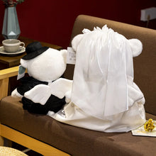 Load image into Gallery viewer, Cute Wedding Couple Teddy Bears with Formal Bridal Attire
