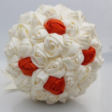 Load image into Gallery viewer, High-Quality Hand-Made Rose Ribbon Hand Bouquets for Wedding Bride-Bridesmaids-Quinceanera 
