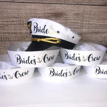 Load image into Gallery viewer, Nautical Hats-Caps for Bride-Groom-Bridal Party-Bachelor Bachelorette Party Gifts
