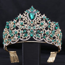 Load image into Gallery viewer, Royal European Queen Luxury Crystal Crown with Large Rhinestones
