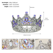 Load image into Gallery viewer, Multicolor Royal Crystal Crown Tiara
