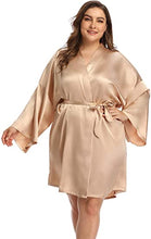Load image into Gallery viewer, Small to Plus Size Bridesmaids Silk Robes in Assorted Colors and Short and Long Lengths
