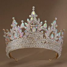 Load image into Gallery viewer, Let&#39;s Go Big Crown-Tiara Handmade with Beaded Crystal for Bridal or Quinceanera Occasions
