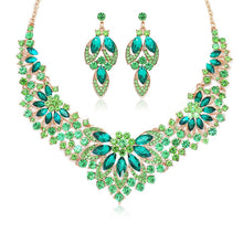 Load image into Gallery viewer, Exquisite Leaves of Elegance Crystal Jewelry Sets For Wedding or Quinceanera Party 
