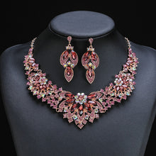 Load image into Gallery viewer, Exquisite Leaves of Elegance Crystal Jewelry Sets For Wedding or Quinceanera Party 
