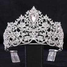Load image into Gallery viewer, Royal European Queen Luxury Crystal Crown with Large Rhinestones
