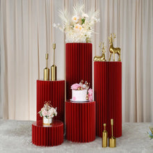 Load image into Gallery viewer, Folding Cylindrical Display Roman Decorative Columns - Dessert Display - Floral Display - Wedding - Quinceanera Decoration.
