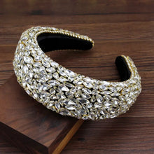 Load image into Gallery viewer, Wide Crystal Headband for Bride-Bridesmaids or Quince Court Ladies
