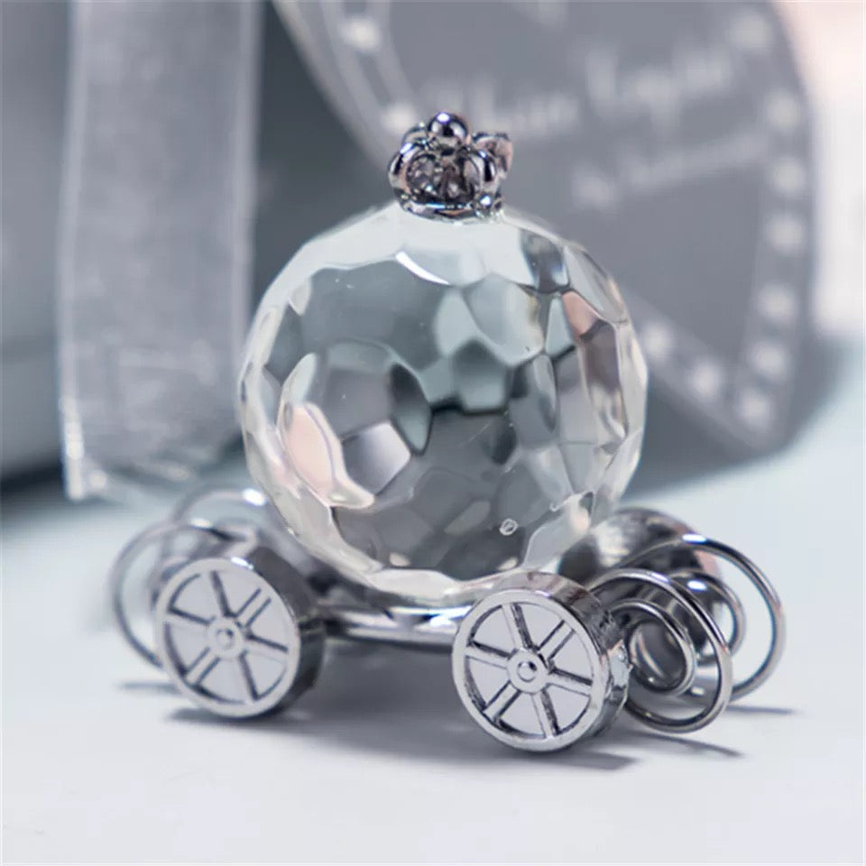 Boxed Silver Crystal Carriage Favor-Princess Theme Event