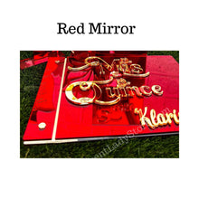 Load image into Gallery viewer, New Dawn Custom Acrylic Mirror Guestbook and Photo Welcome Sign Set
