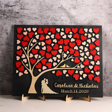 Load image into Gallery viewer, Personalized Tree Heart Design Wedding Guest Book Sign-In Frame
