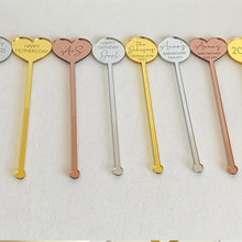 Load image into Gallery viewer, Personalized Acrylic Mirror Cocktail Drink Stirrers-Decorations-Party-for any  Special Event
