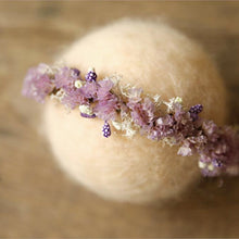 Load image into Gallery viewer, Newborn or Baby Flower Garland Boho Hair Accessory -Photography Prop
