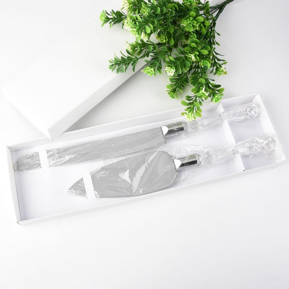 Acrylic-Personalized Wedding Cake Server Set