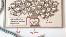 Load image into Gallery viewer, Laser Engraved Family Tree Custom Names Frame
