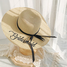 Load image into Gallery viewer, Bride to Be Pamela- Bridesmaid Beach Hat - Bachelorette Party Gift Bag
