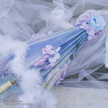 Load image into Gallery viewer, Feathers Flower and Tassel Decorative Bridal Shower Parasol-Umbrella 
