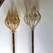 Load image into Gallery viewer, Bling Crystal Scepters Wand Gold or Silver Color-for King-Queen Wedding-Quinceanera-Pageant-Party 
