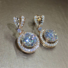 Load image into Gallery viewer, Gorgeous Cubic Zirconia Earrings for Special Occasions- Weddings- Mis Quince Events 
