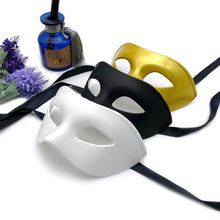 Load image into Gallery viewer, Elegant Mens MasqueradeParty  Masks in Black-White-Gold
