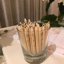 Load image into Gallery viewer, Laser Engraved Personalized Rustic Pencils for Weddings or Showers - Bridal or Baby
