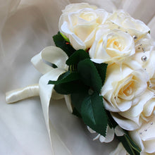 Load image into Gallery viewer, Keepsake Silk Flowers-Romantic Rose Bouquet for Bride or Bridesmaid
