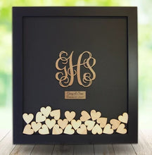 Load image into Gallery viewer, Personalized Fancy Monogram Wooden Wedding Guest Book Alternative Guest Wish Drop Box-Frame
