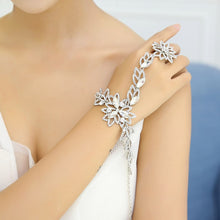 Load image into Gallery viewer, Luxury Rhinestone Flower Bridal or Quinceanera Bracelet
