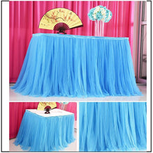 Load image into Gallery viewer, Party Tulle Table Skirt - Party Decor Table Skirting-Wedding Table Skirt

