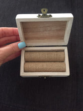 Load image into Gallery viewer, Personalized Wood Wedding Ring Box-Ring Bearer Box with Bow Detail
